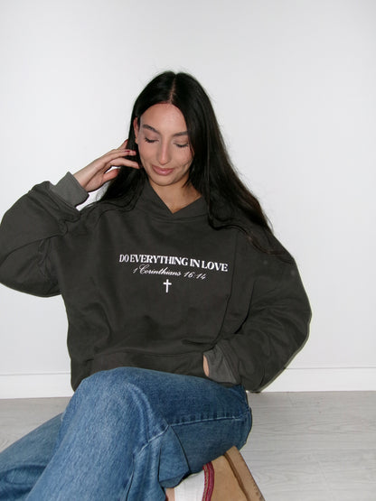 Heavyweight "Do Everything in Love" Hoodie - Grey